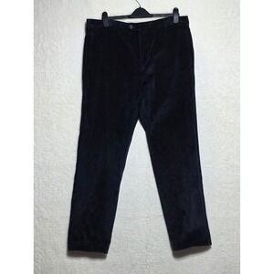 Etro Milano Men's Navy Blue Corduroy Straight Leg Pants Italy Size 56 (36x31)